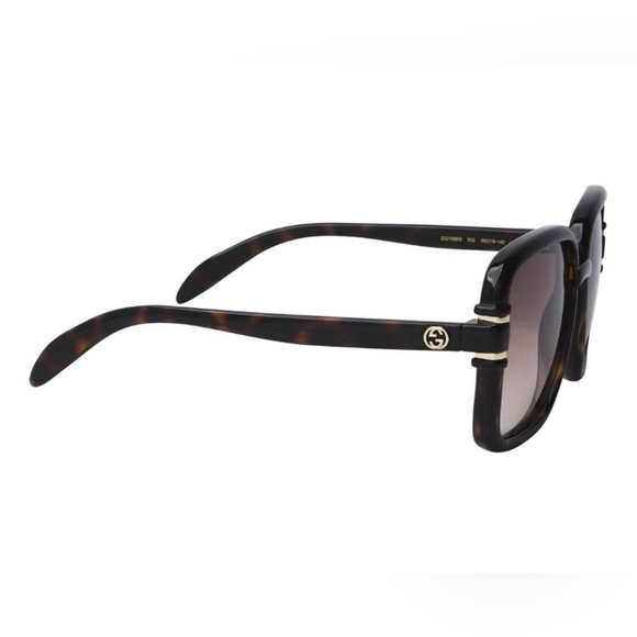 NEW GUCCI OVERSIZED SQUARE WOMEN'S SUNGLASSES GG1066S 002 GUCCI HAVANA EYEWEAR - Picture 6 of 9